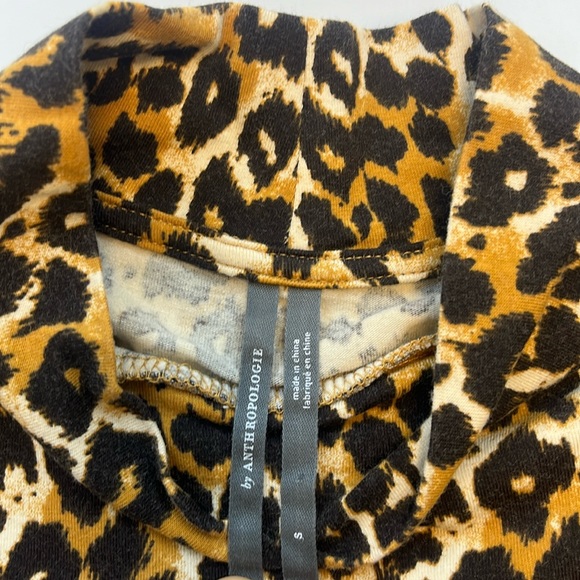 Anthropologie Animal Print High Neck Shirt N121-19 - Picture 3 of 5